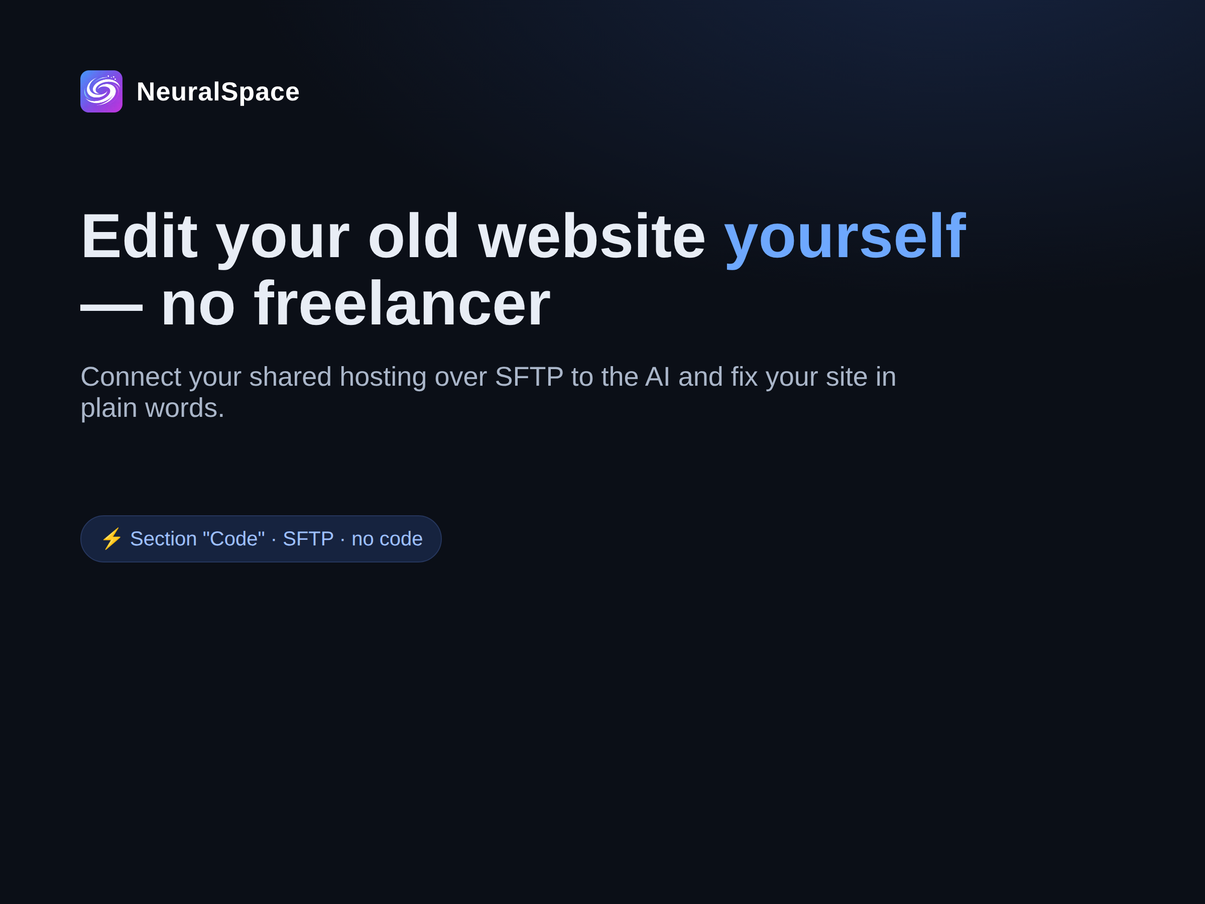 Zelf je oude website bewerken, zonder freelancer: koppel hosting aan AI