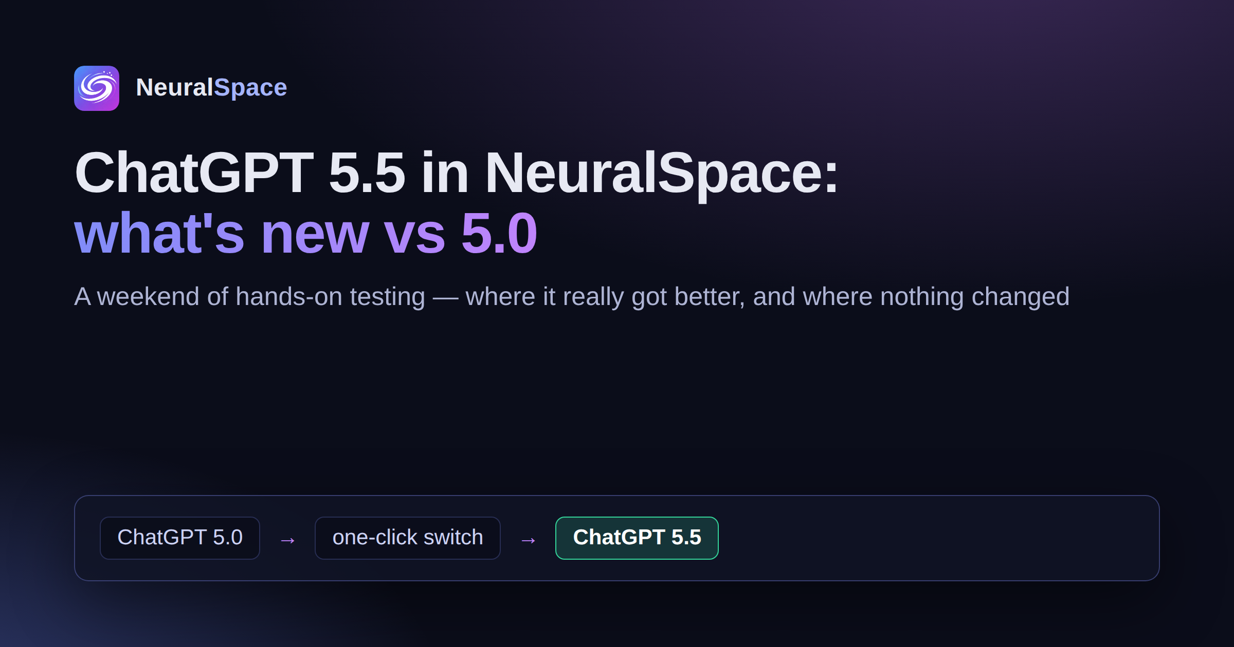 ChatGPT 5.5 en NeuralSpace : quoi de neuf et pourquoi
