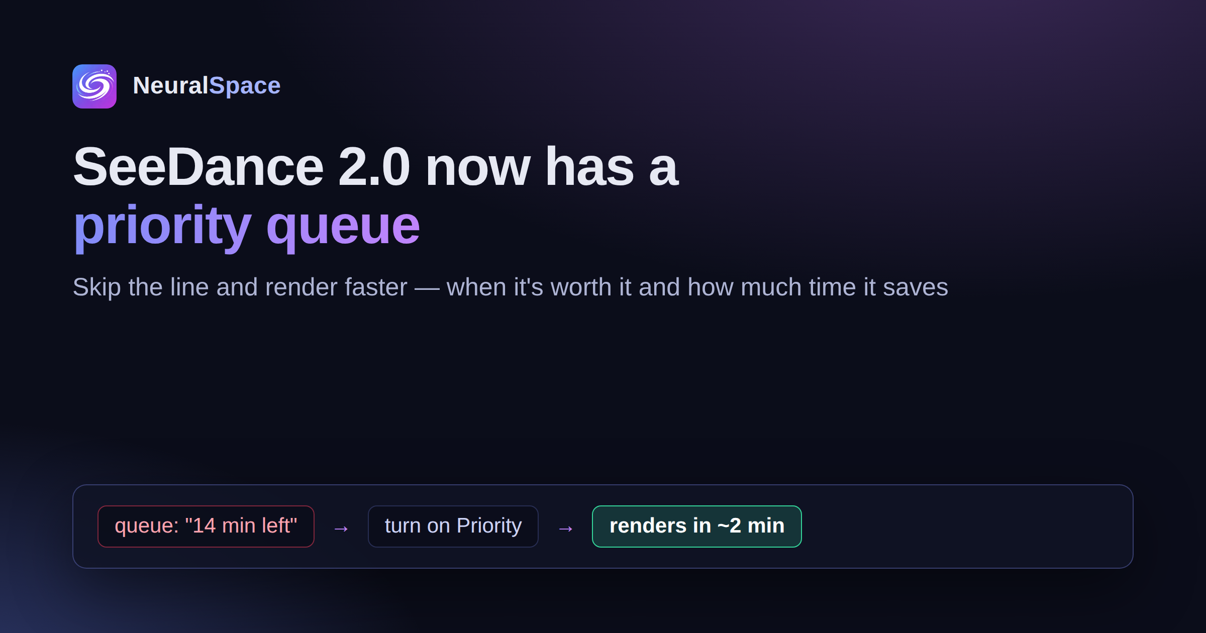 SeeDance 2.0 maintenant avec file d'attente prioritaire