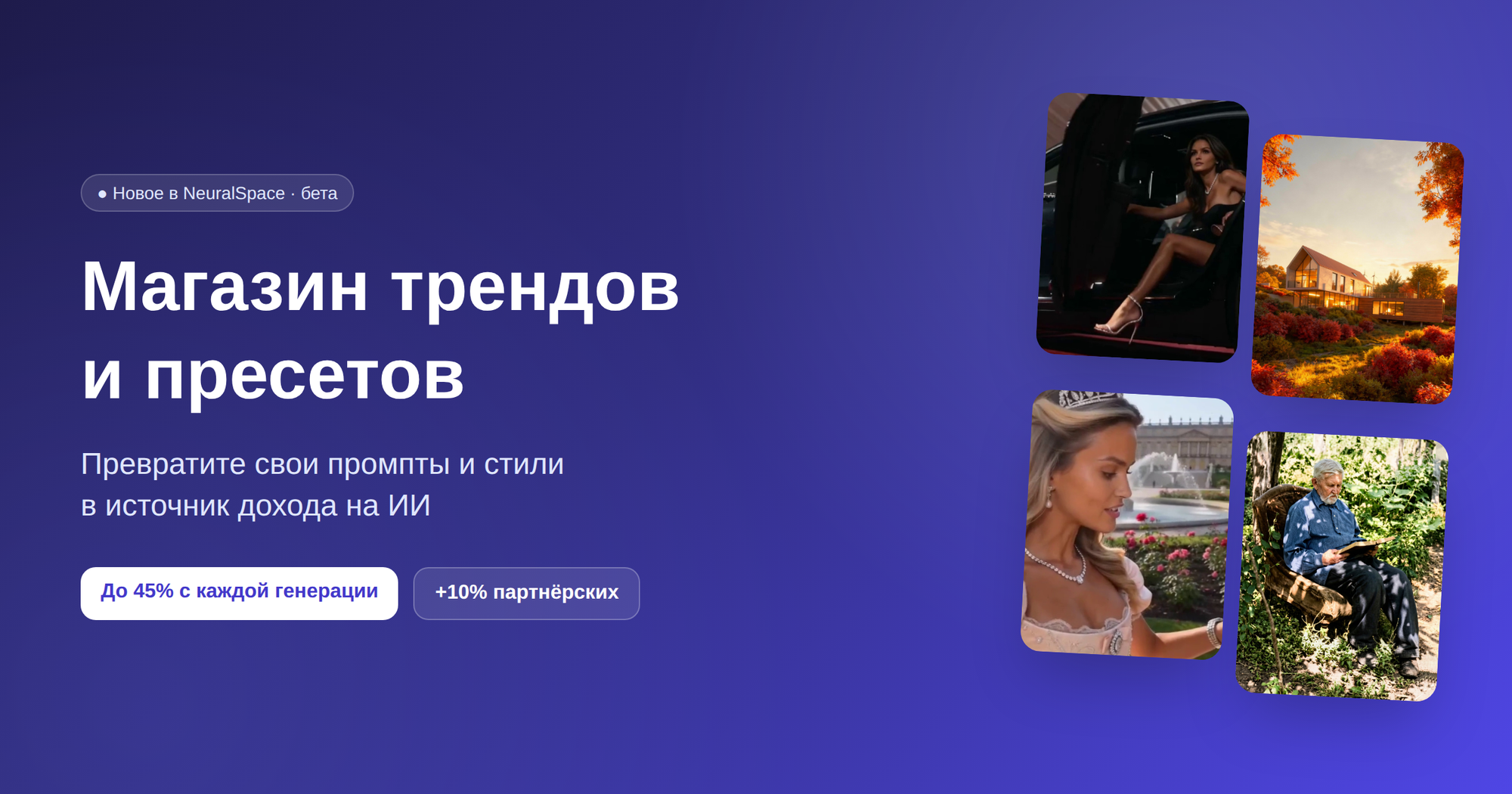 Магазин трендов и пресетов NeuralSpace — заработок на ИИ