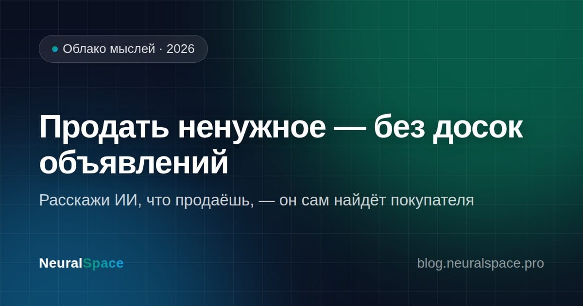 Продать ненужные вещи без досок объявлений — обложка статьи NeuralSpace