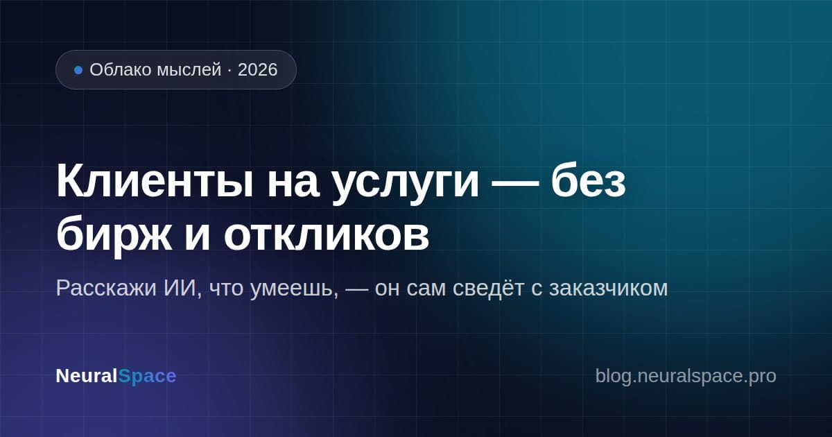 Как найти клиентов на услуги без бирж — обложка статьи NeuralSpace