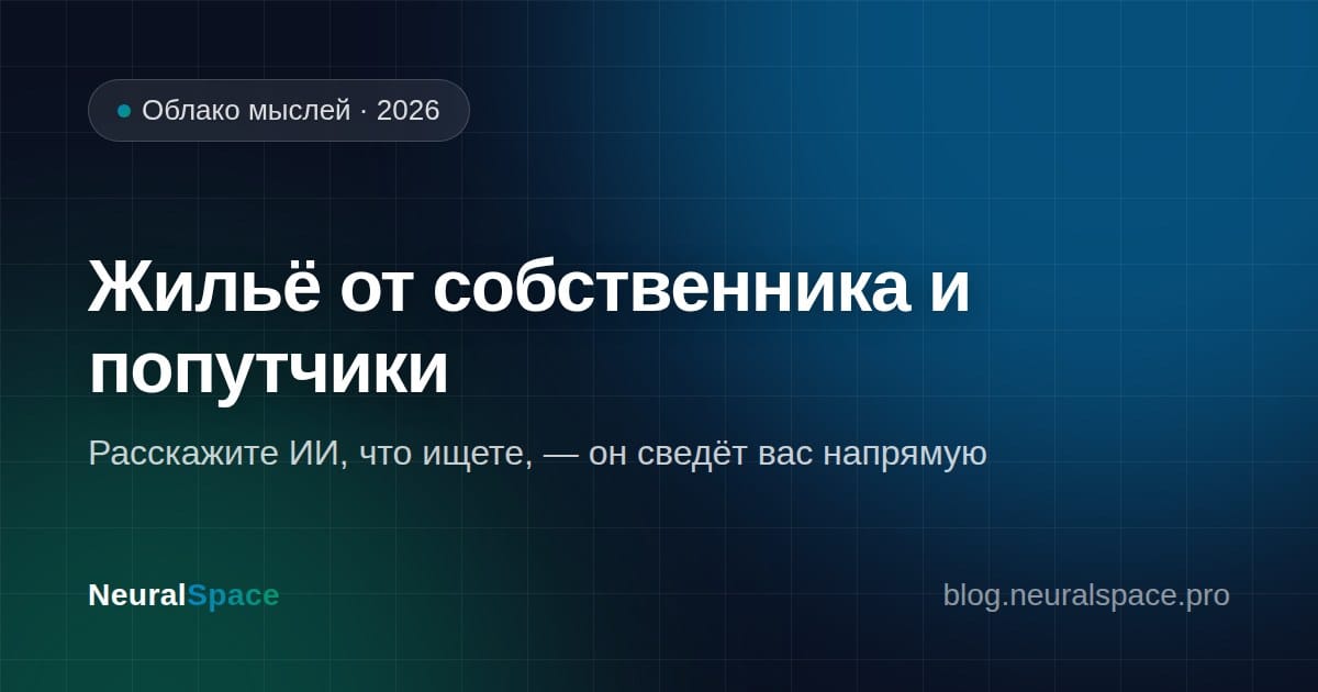 Аренда жилья от собственника и поиск попутчиков через облако мыслей — обложка статьи NeuralSpace