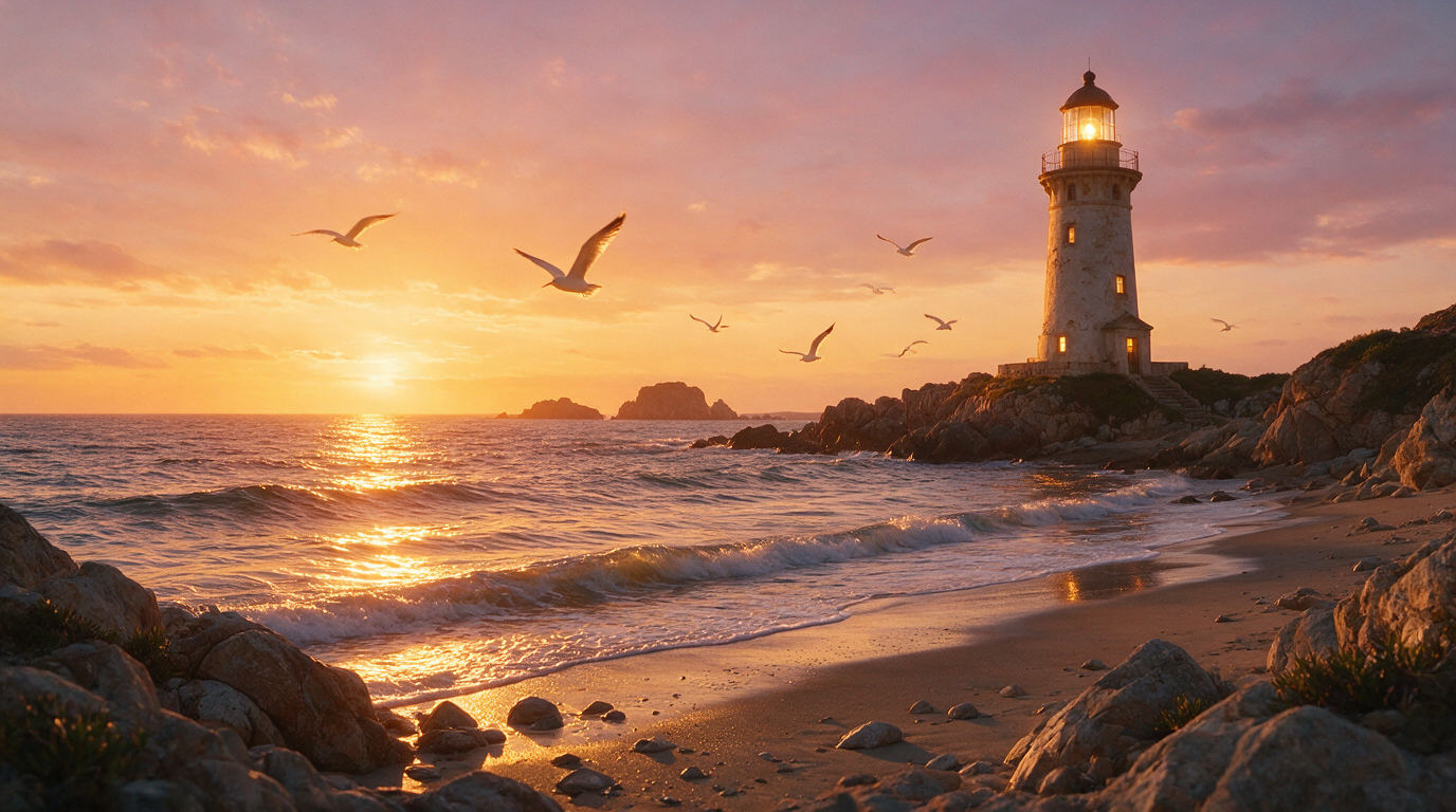 Animating a photo: waves, seagulls and sunset — motion born from a single frame