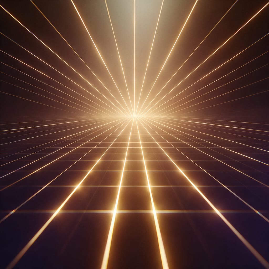 A glowing typographic grid
