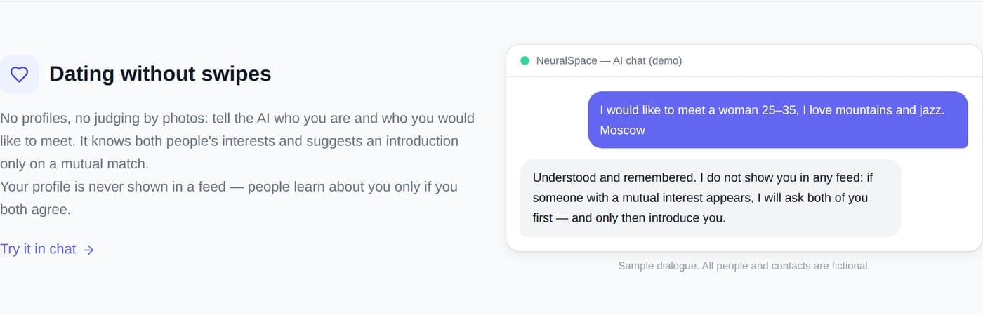 Dialoogvoorbeeld: verzoek om introductie in gedachtewolk NeuralSpace
