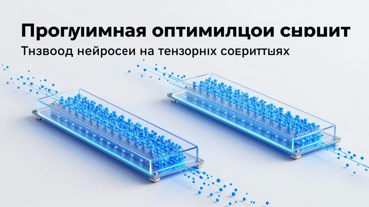 Светлые стеклянные модули-ускорители, соединённые потоком светящихся частиц данных