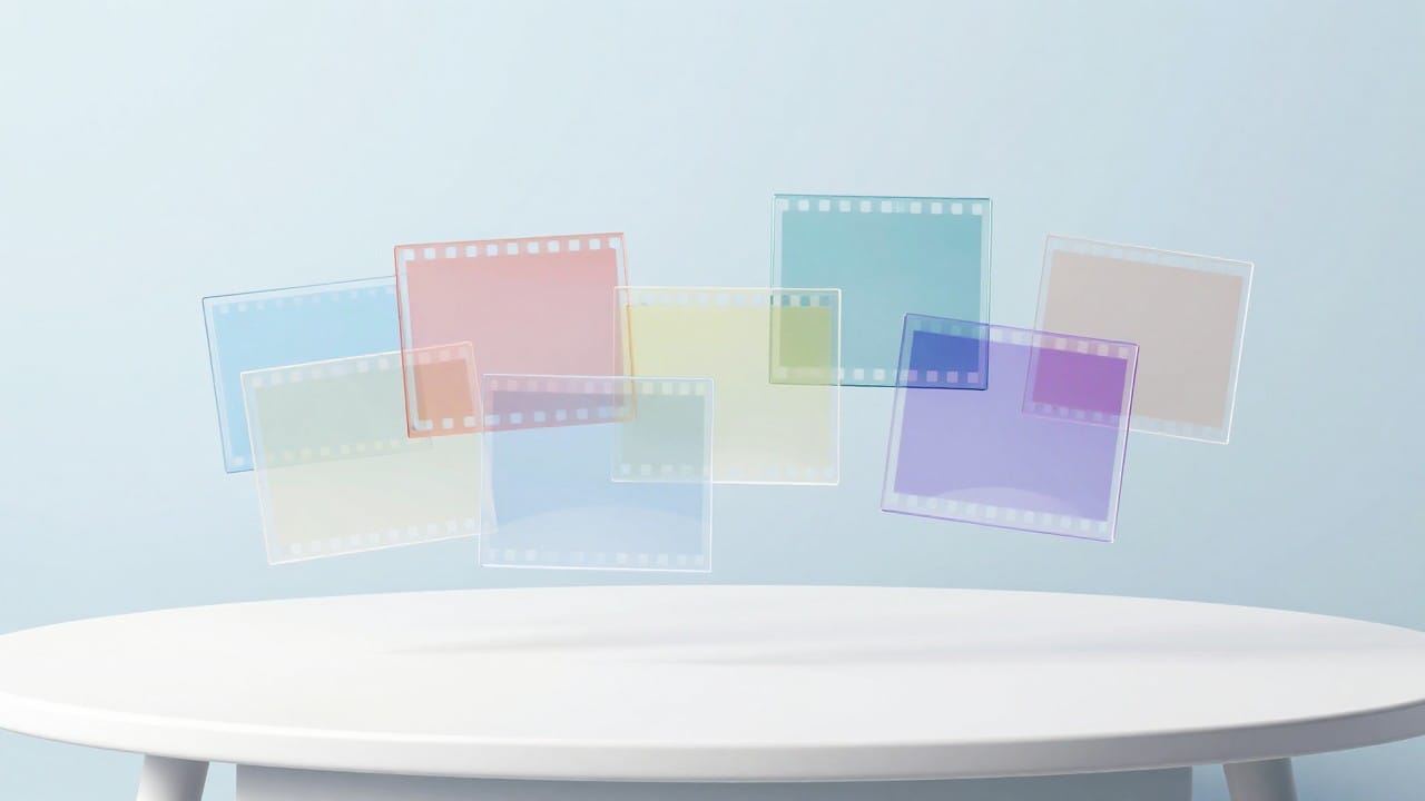 غرفة تحكم سينمائية مع قرص جودة عمودي يمتد من سهم Fast إلى معيّن Pro وإطارين للمشهد نفسه جنباً إلى جنب