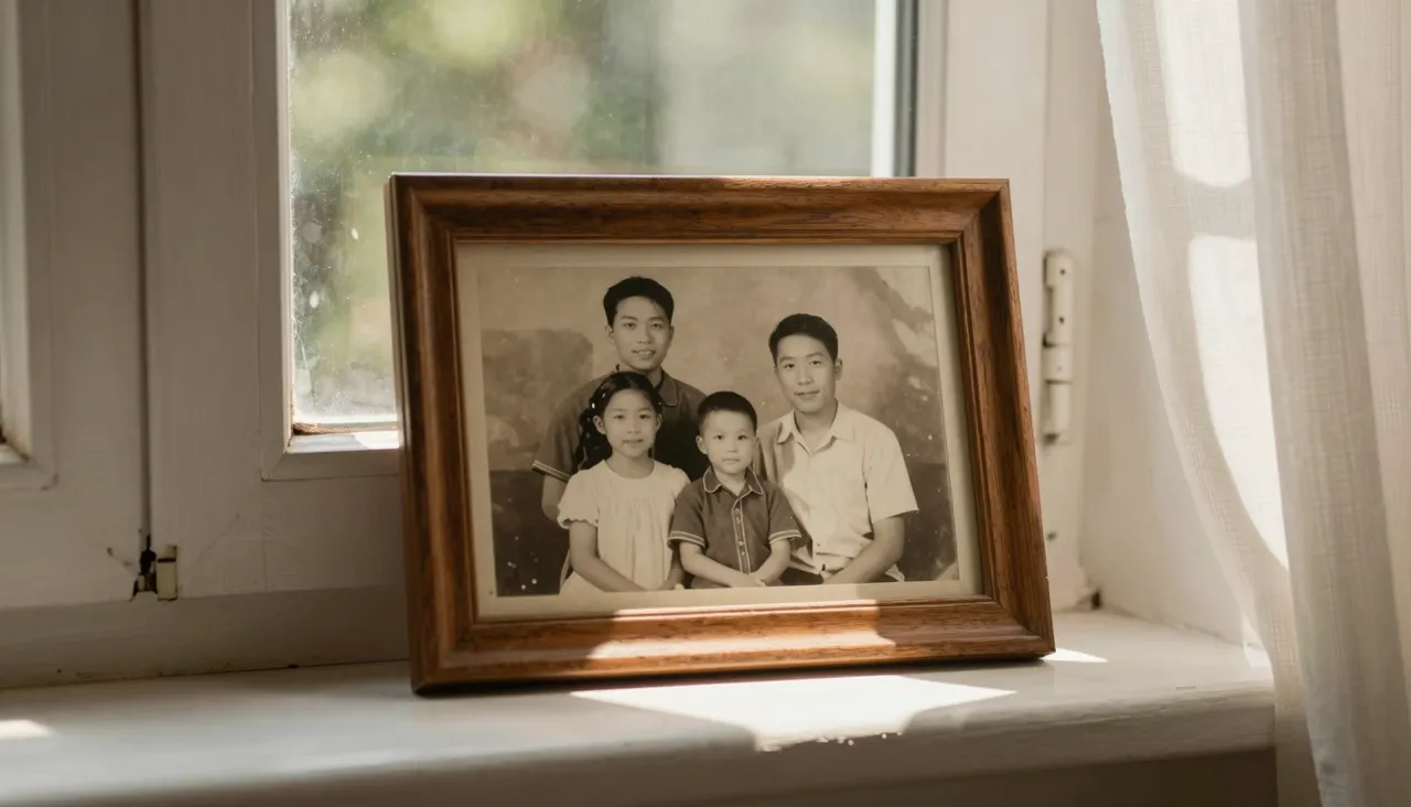 A scanned vintage portrait coming to life as a short animated video clip